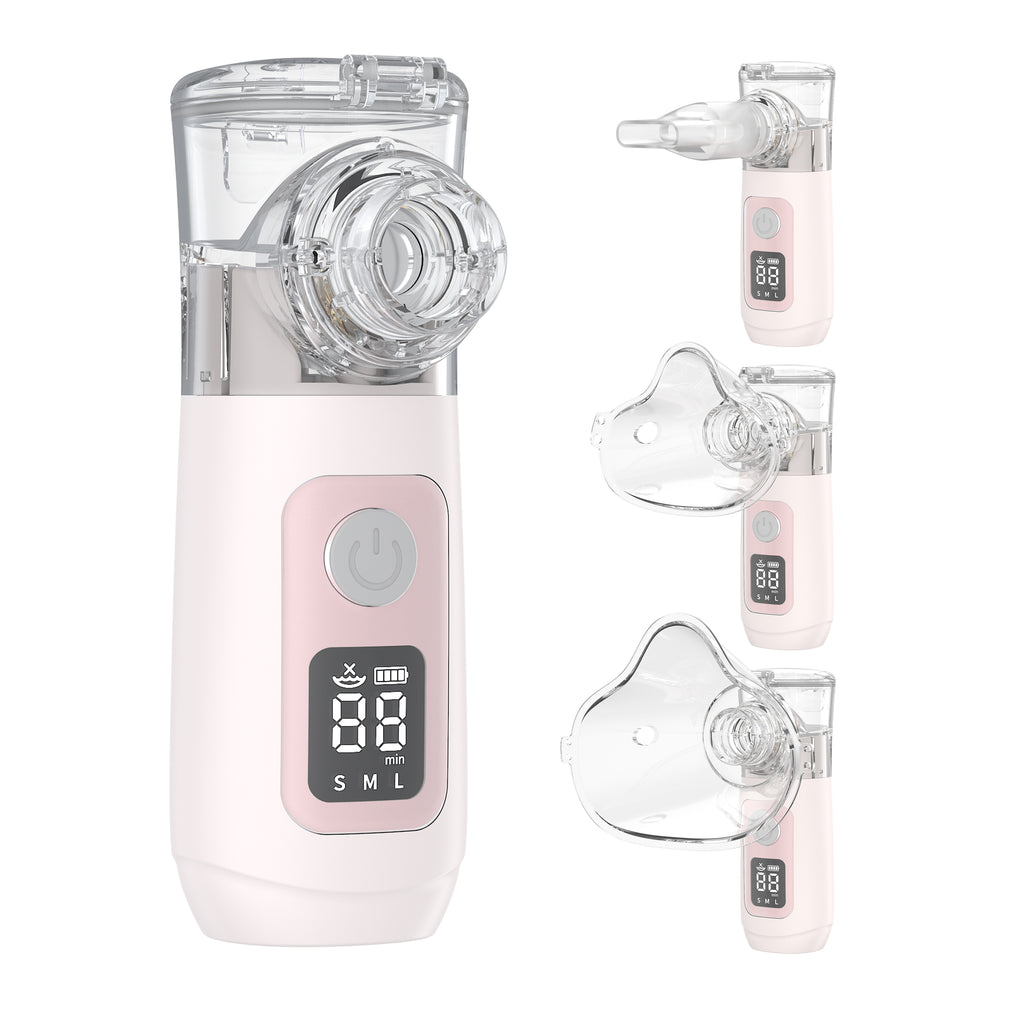 Ultrasonic Nebulizer, Model NE-520, Portable Nebulizer Machine with Mask, Mouthpiece and Accessories - Rechargeable Nebulizer for Home Use, Take-Along Nebulizer for Kids
