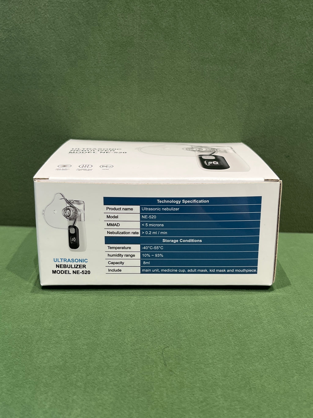 Ultrasonic Nebulizer, Model NE-520 - Portable Nebulizer, Nebulizers, Rechargeable Nebulizer Machine for Adults and Kids