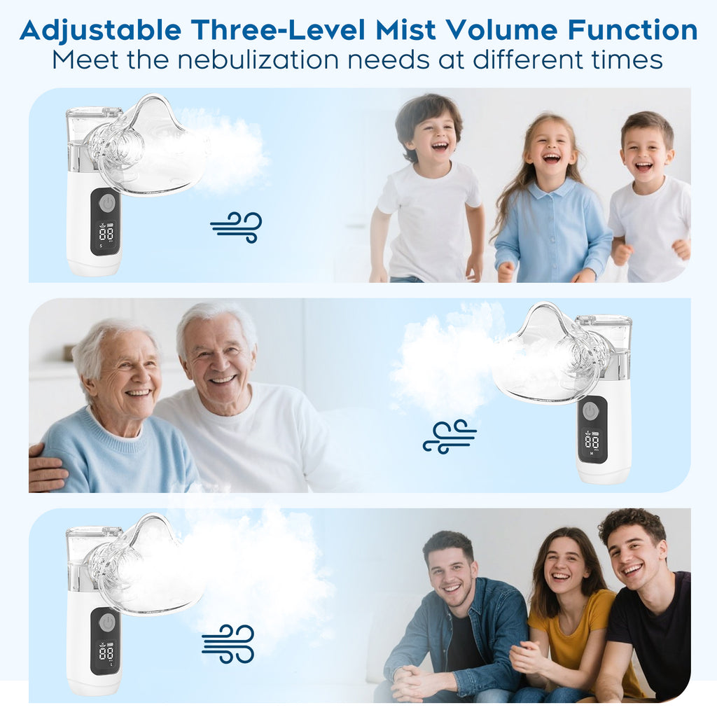 Ultrasonic Nebulizer, Model NE-520 - Portable Nebulizer, Nebulizers, Rechargeable Nebulizer Machine for Adults and Kids